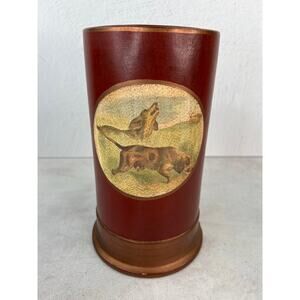 Comoy’s of London Shot‎ Gun Shell Canister w/ Hunting Dogs/ 9.25” tall